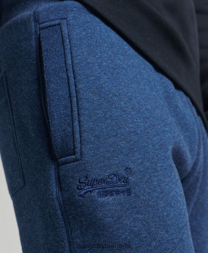 Superdry облекло N00H6383 син мъже джогинг ретро бродирани лого от органичен памук
