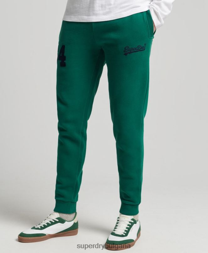 Superdry облекло N00H6385 зелено мъже реколта лого колегиални джогинг