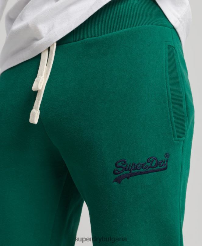 Superdry облекло N00H6385 зелено мъже реколта лого колегиални джогинг