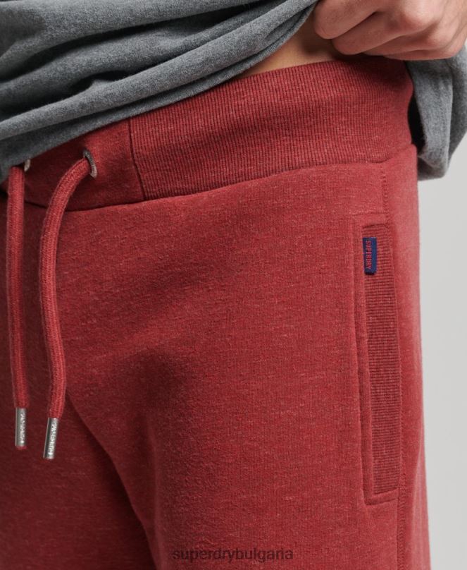 Superdry облекло N00H6387 червен мъже джогинг ретро бродирани лого от органичен памук