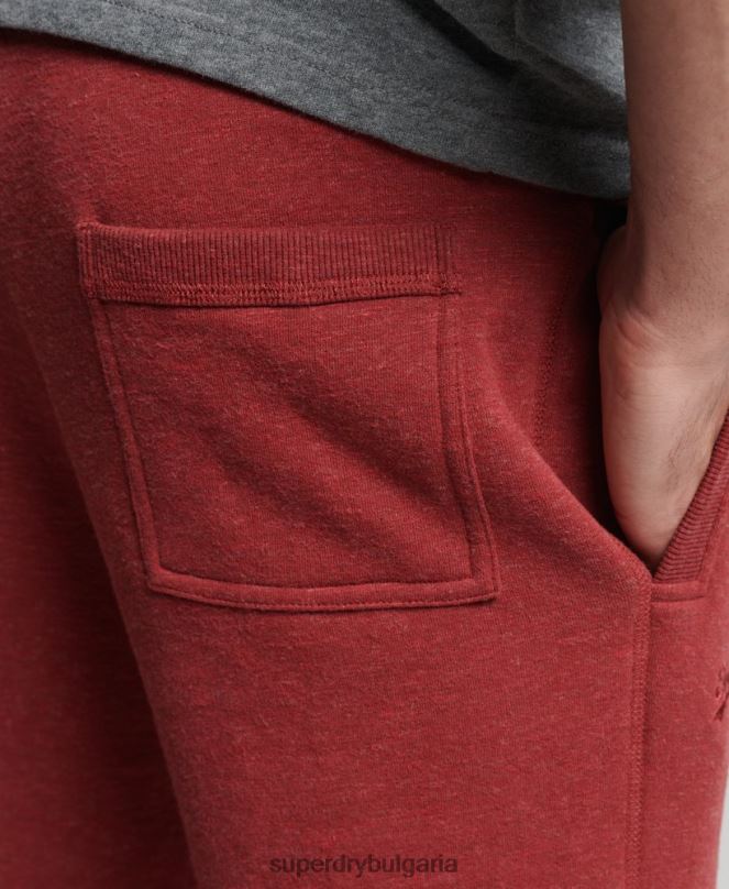 Superdry облекло N00H6387 червен мъже джогинг ретро бродирани лого от органичен памук