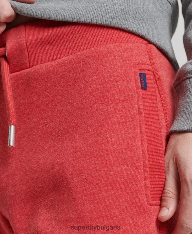 Superdry облекло N00H6388 червен мъже джогинг ретро бродирани лого от органичен памук