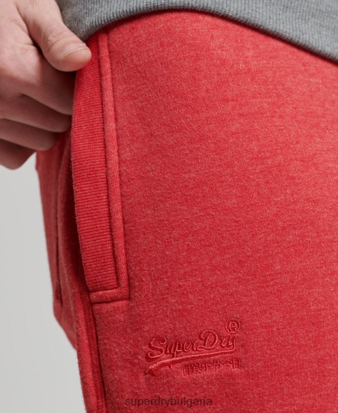 Superdry облекло N00H6388 червен мъже джогинг ретро бродирани лого от органичен памук