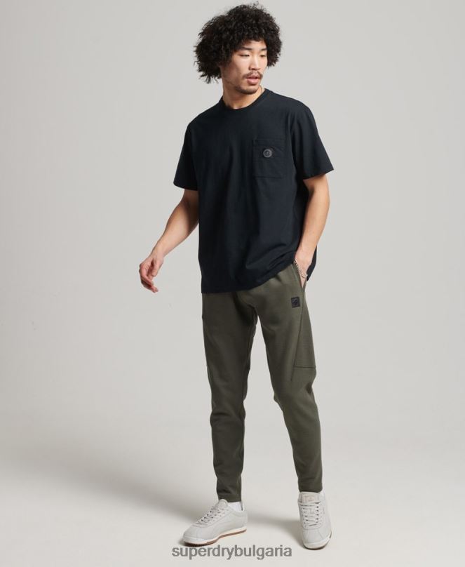 Superdry облекло N00H6389 каки мъже технически заострени маратонки за джогинг