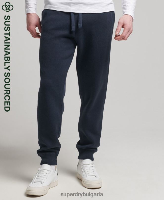Superdry облекло N00H6395 военноморски флот мъже органични памучни студия основни джогинг