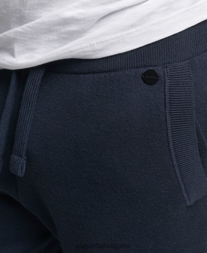 Superdry облекло N00H6395 военноморски флот мъже органични памучни студия основни джогинг