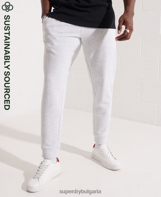 Superdry облекло N00H6407 светло сив мъже органичен памук код основни джогинг