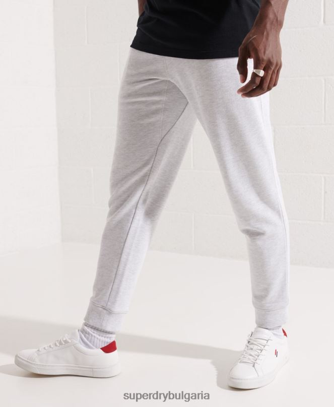 Superdry облекло N00H6407 светло сив мъже органичен памук код основни джогинг