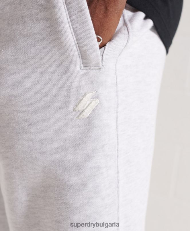 Superdry облекло N00H6407 светло сив мъже органичен памук код основни джогинг