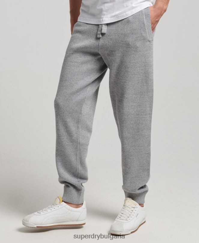 Superdry облекло N00H6408 сиво мъже органични памучни студия основни джогинг