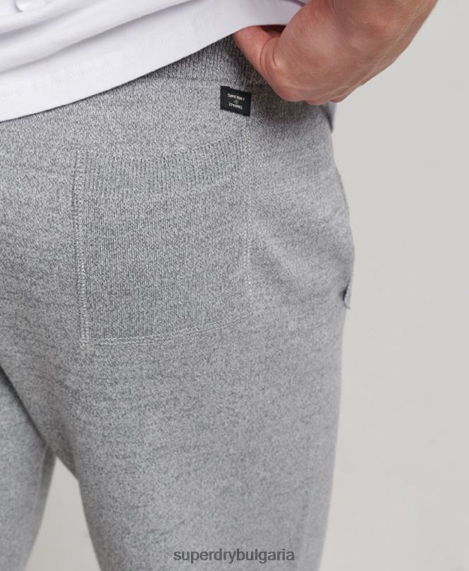 Superdry облекло N00H6408 сиво мъже органични памучни студия основни джогинг
