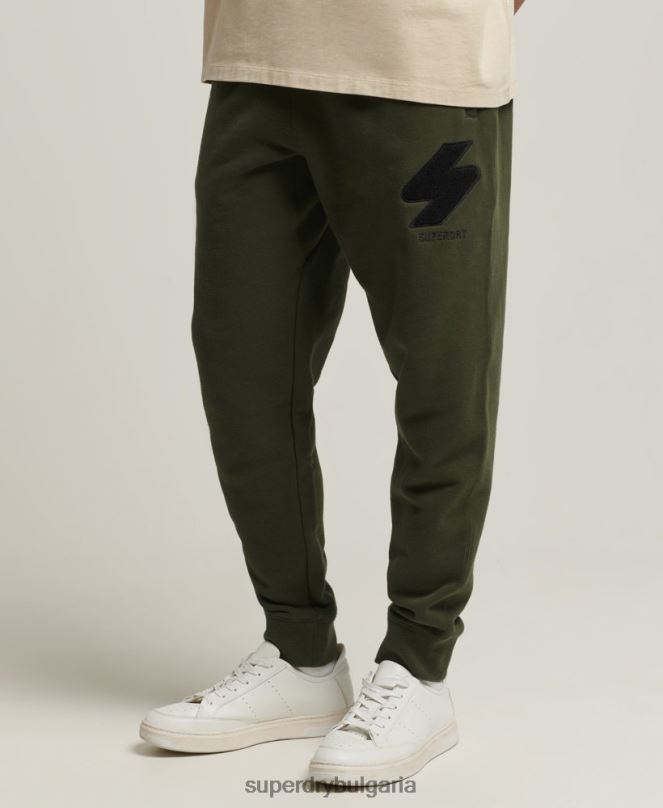 Superdry облекло N00H6427 зелено мъже код класически шенил джогинг