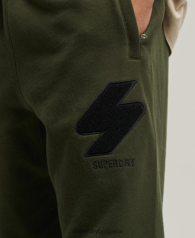 Superdry облекло N00H6427 зелено мъже код класически шенил джогинг