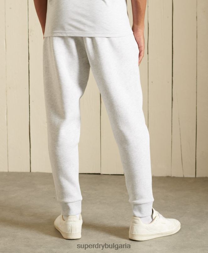 Superdry облекло N00H6445 светло сив мъже блатове за джогинг с основно лого