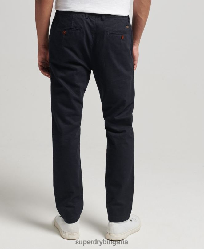 Superdry облекло N00H6467 военноморски флот мъже офицерски тесен панталон чино