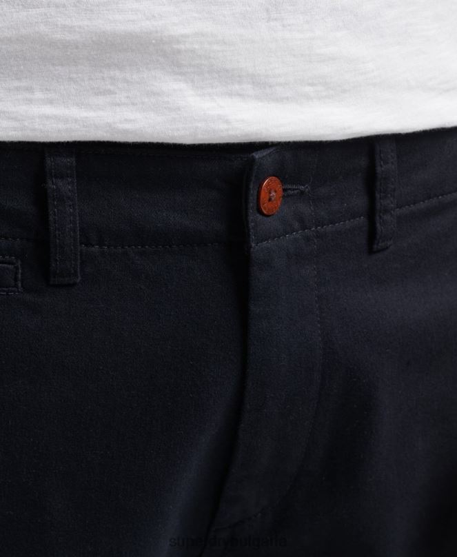 Superdry облекло N00H6467 военноморски флот мъже офицерски тесен панталон чино