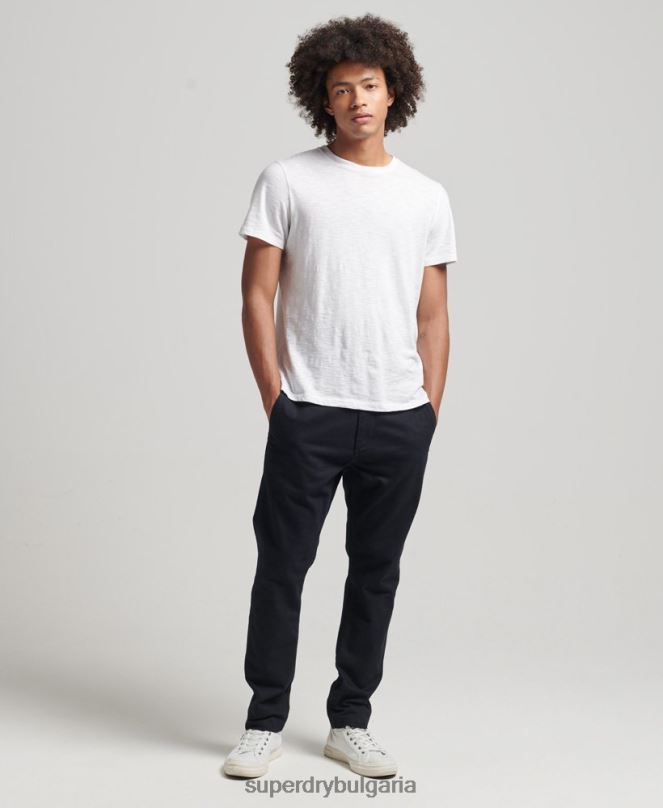 Superdry облекло N00H6467 военноморски флот мъже офицерски тесен панталон чино