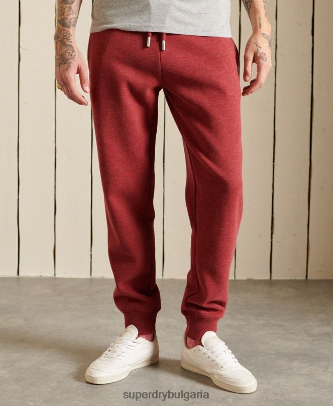 Superdry облекло N00H6482 червен мъже джогинг ретро бродирани лого