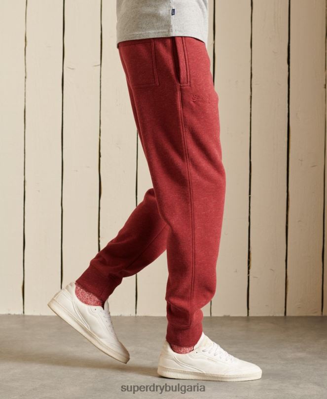 Superdry облекло N00H6482 червен мъже джогинг ретро бродирани лого