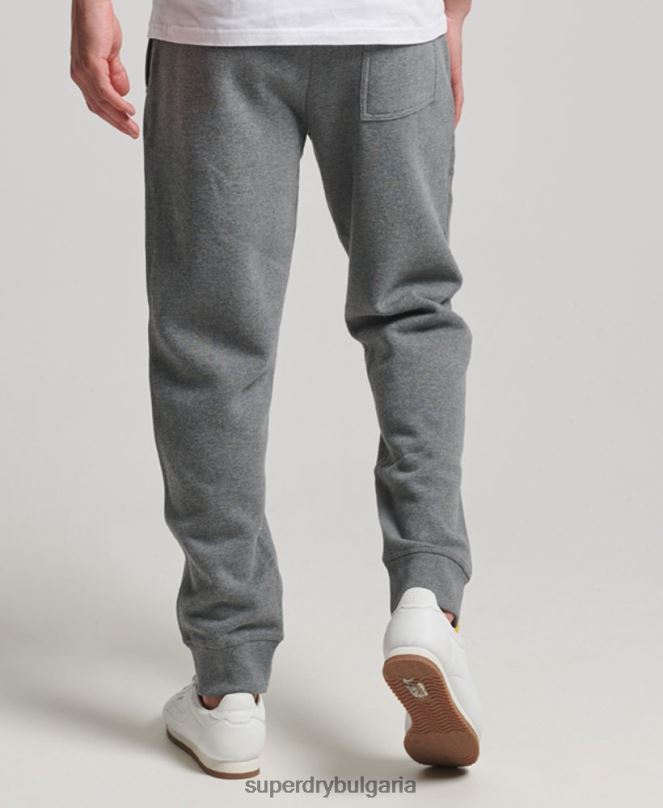 Superdry облекло N00H6483 сиво мъже джогинг ретро бродирани лого