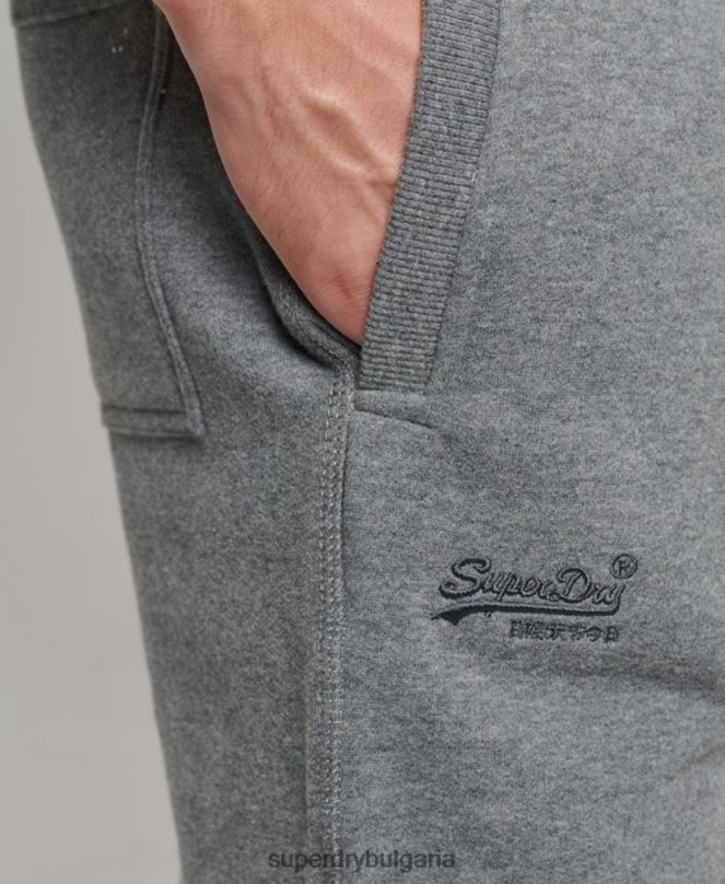 Superdry облекло N00H6483 сиво мъже джогинг ретро бродирани лого