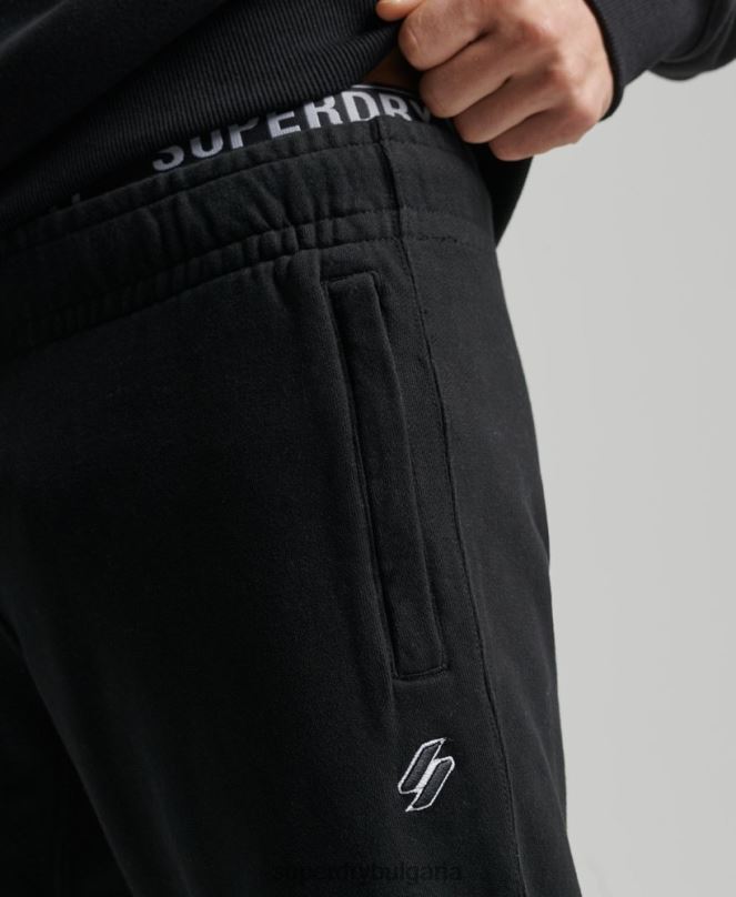 Superdry облекло N00H6486 черен мъже органичен памук код основни джогинг