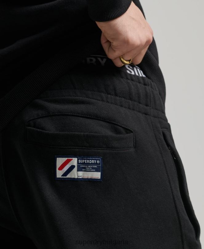 Superdry облекло N00H6486 черен мъже органичен памук код основни джогинг
