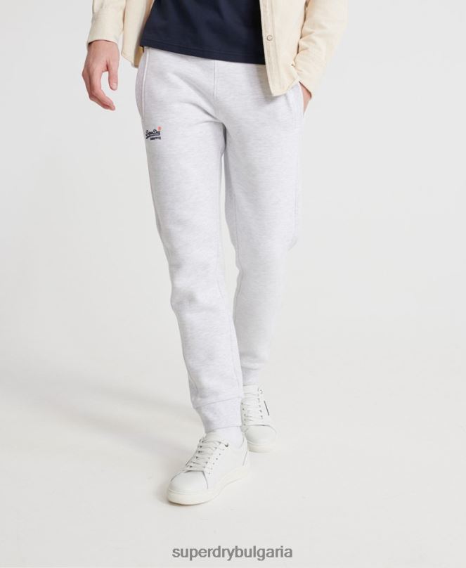 Superdry облекло N00H6503 светло сив мъже джогинг с оранжев етикет