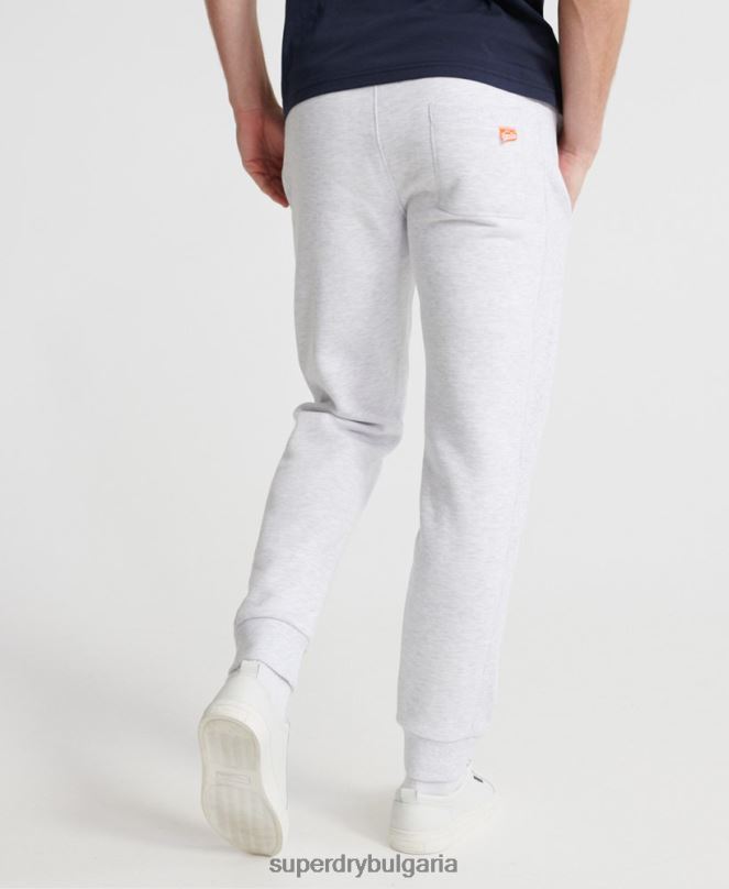Superdry облекло N00H6503 светло сив мъже джогинг с оранжев етикет