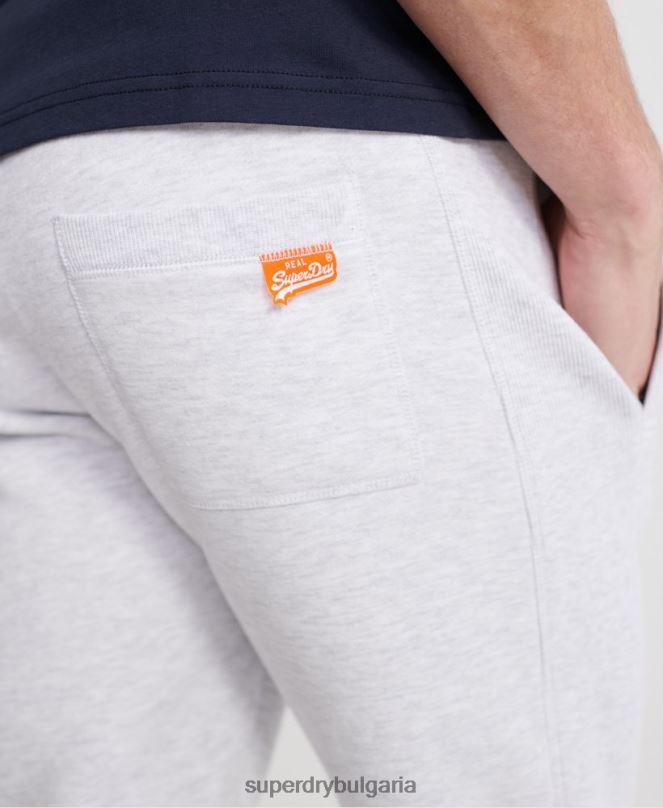 Superdry облекло N00H6503 светло сив мъже джогинг с оранжев етикет