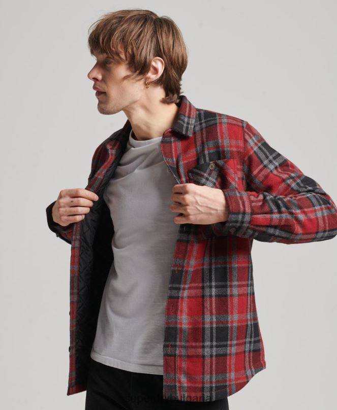 Superdry облекло N00H146 червен мъже магазин за търговци - ватирана тениска