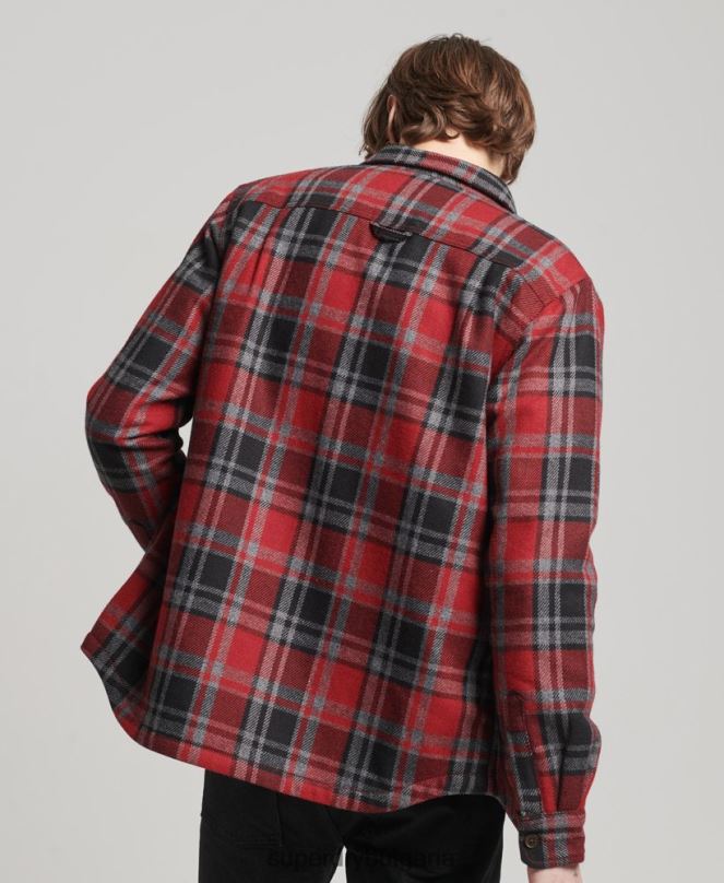 Superdry облекло N00H146 червен мъже магазин за търговци - ватирана тениска