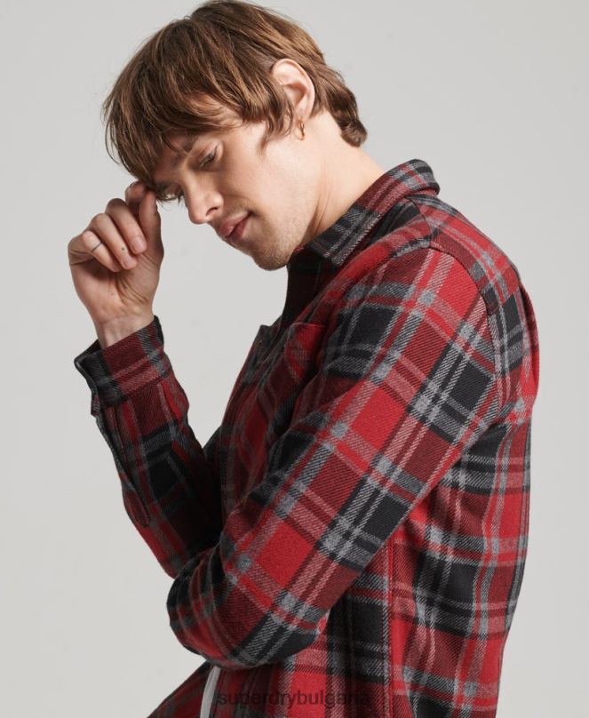 Superdry облекло N00H146 червен мъже магазин за търговци - ватирана тениска