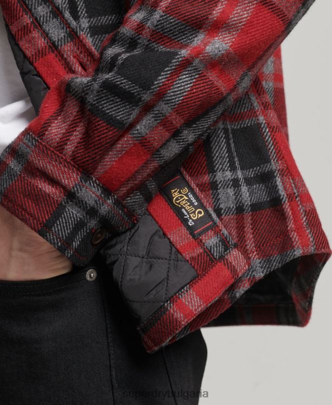 Superdry облекло N00H146 червен мъже магазин за търговци - ватирана тениска
