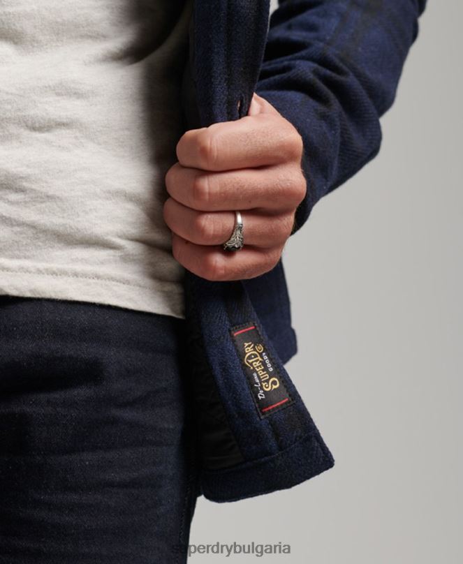 Superdry облекло N00H177 военноморски флот мъже магазин за търговци - ватирана тениска