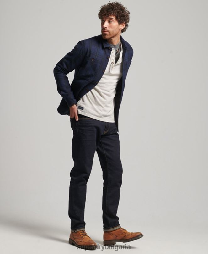 Superdry облекло N00H177 военноморски флот мъже магазин за търговци - ватирана тениска