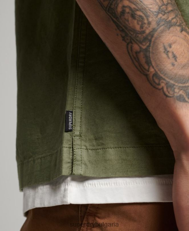 Superdry облекло N00H189 каки мъже ретро курортна риза