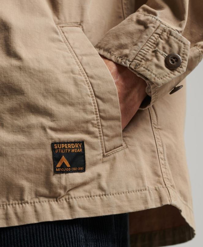 Superdry облекло N00H199 тен мъже ретро бойна тениска