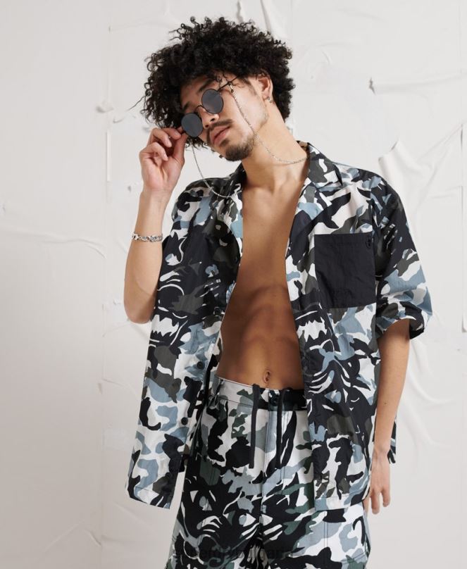 Superdry облекло N00H220 мулти мъже риза енергийна дистопия