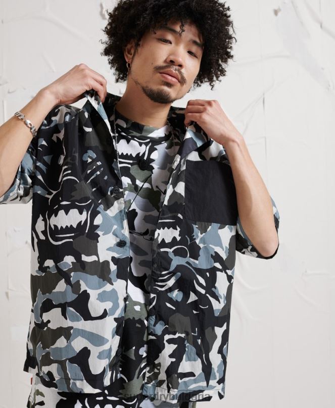 Superdry облекло N00H220 мулти мъже риза енергийна дистопия