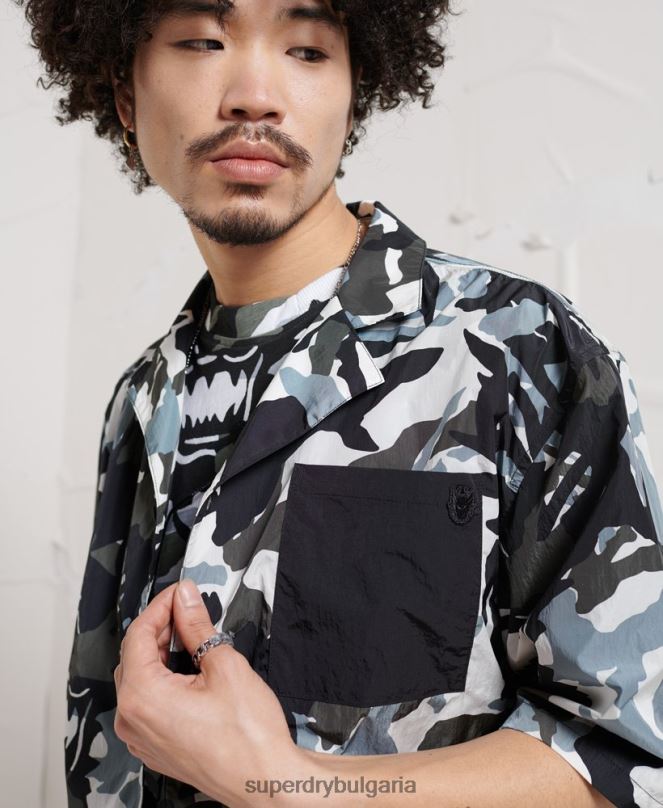 Superdry облекло N00H220 мулти мъже риза енергийна дистопия