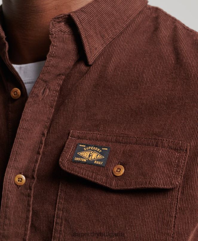 Superdry облекло N00H224 кафяво мъже трейлсман риза