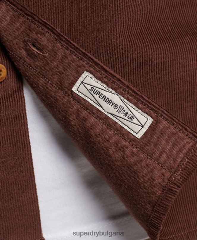 Superdry облекло N00H224 кафяво мъже трейлсман риза