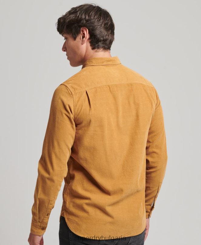 Superdry облекло N00H227 жълто мъже трейлсман риза