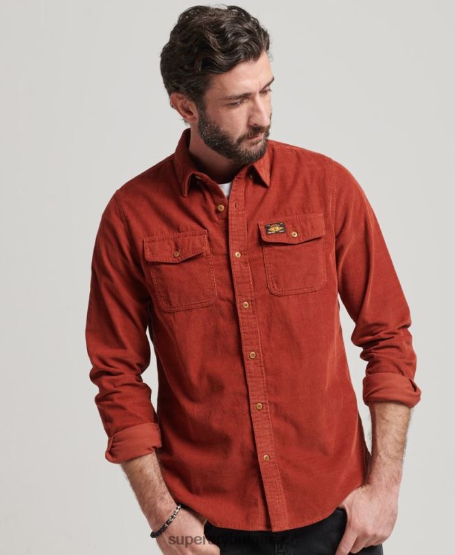 Superdry облекло N00H228 кафяво мъже трейлсман риза