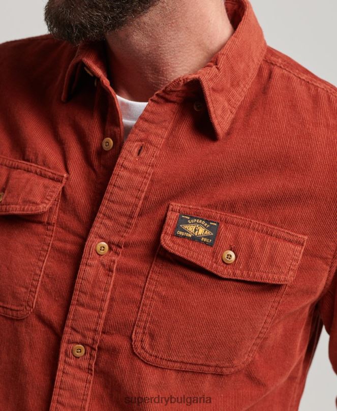 Superdry облекло N00H228 кафяво мъже трейлсман риза