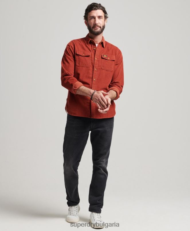 Superdry облекло N00H228 кафяво мъже трейлсман риза