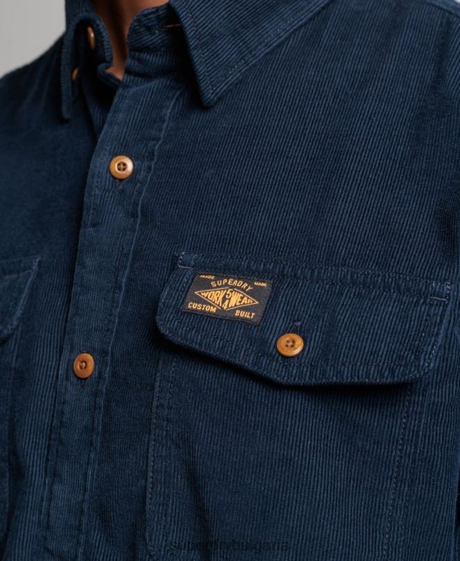 Superdry облекло N00H229 военноморски флот мъже трейлсман риза
