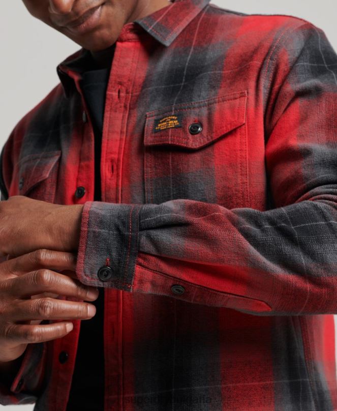 Superdry облекло N00H6393 червен мъже тениска с капитонирано каре