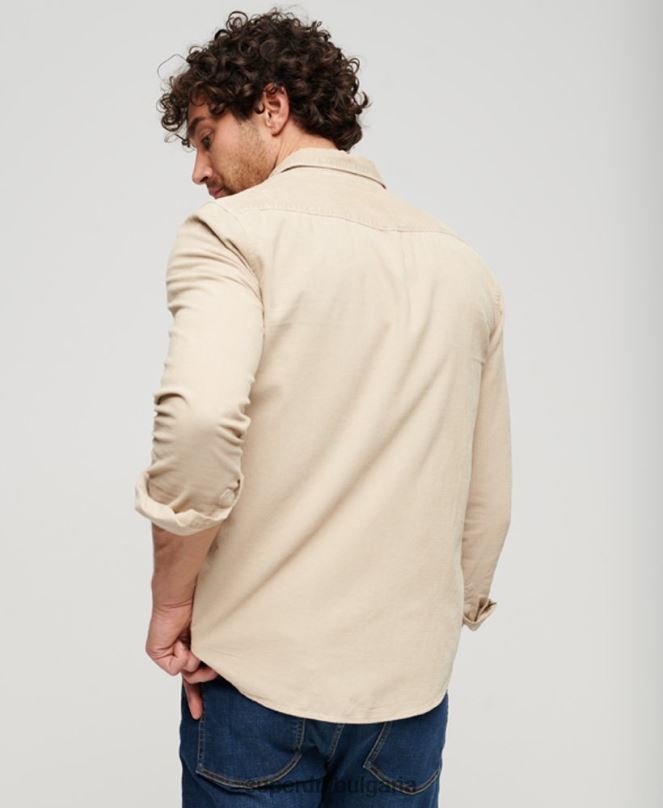 Superdry облекло N00H82 кафяво мъже реколта риза тип western